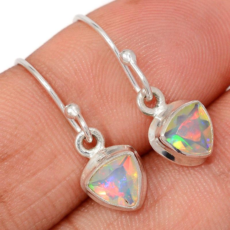 1" Ethiopian Opal Faceted Earrings - EOFE329