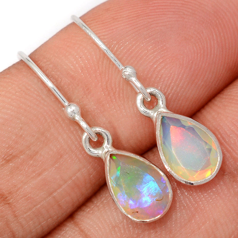 1.1" Ethiopian Opal Faceted Earrings - EOFE330