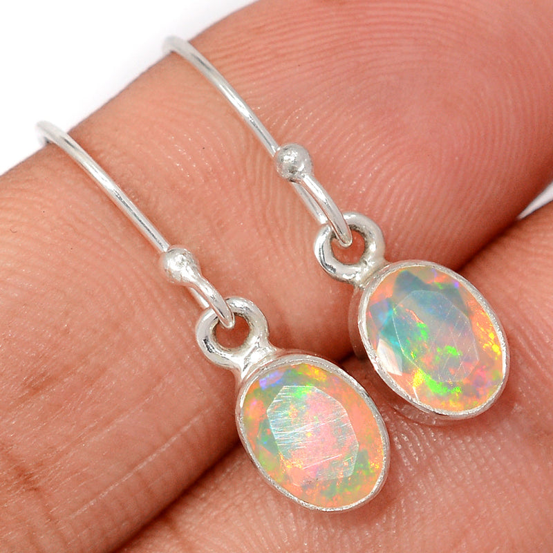 1.1" Ethiopian Opal Faceted Earrings - EOFE331