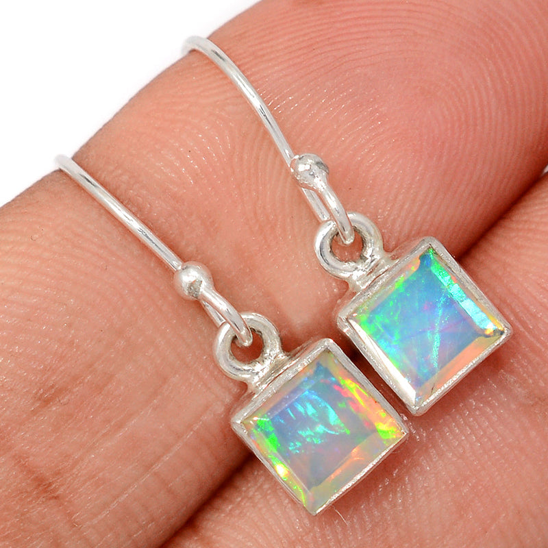 1" Ethiopian Opal Faceted Earrings - EOFE334