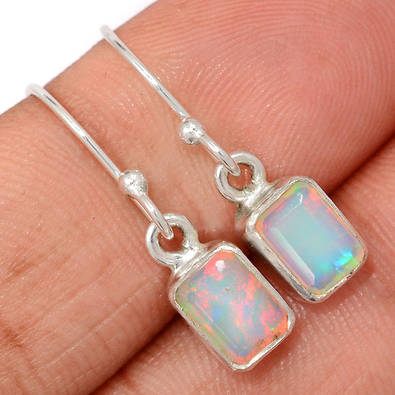 1.1" Ethiopian Opal Faceted Earrings - EOFE337