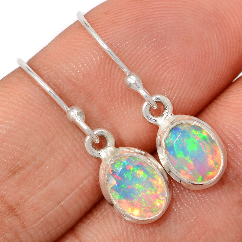 1.1" Ethiopian Opal Faceted Earrings - EOFE342