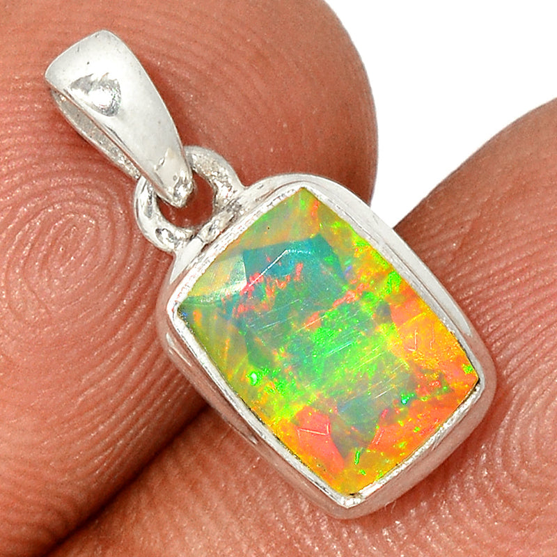 0.7" Ethiopian Opal Faceted Pendants - EOFP1832
