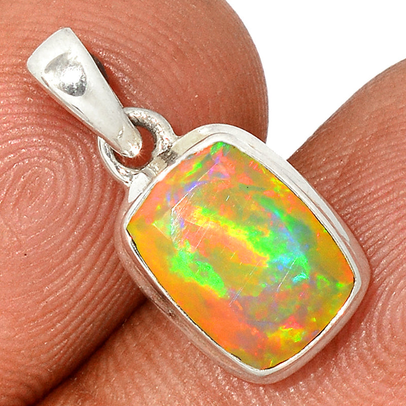 0.7" Ethiopian Opal Faceted Pendants - EOFP1834