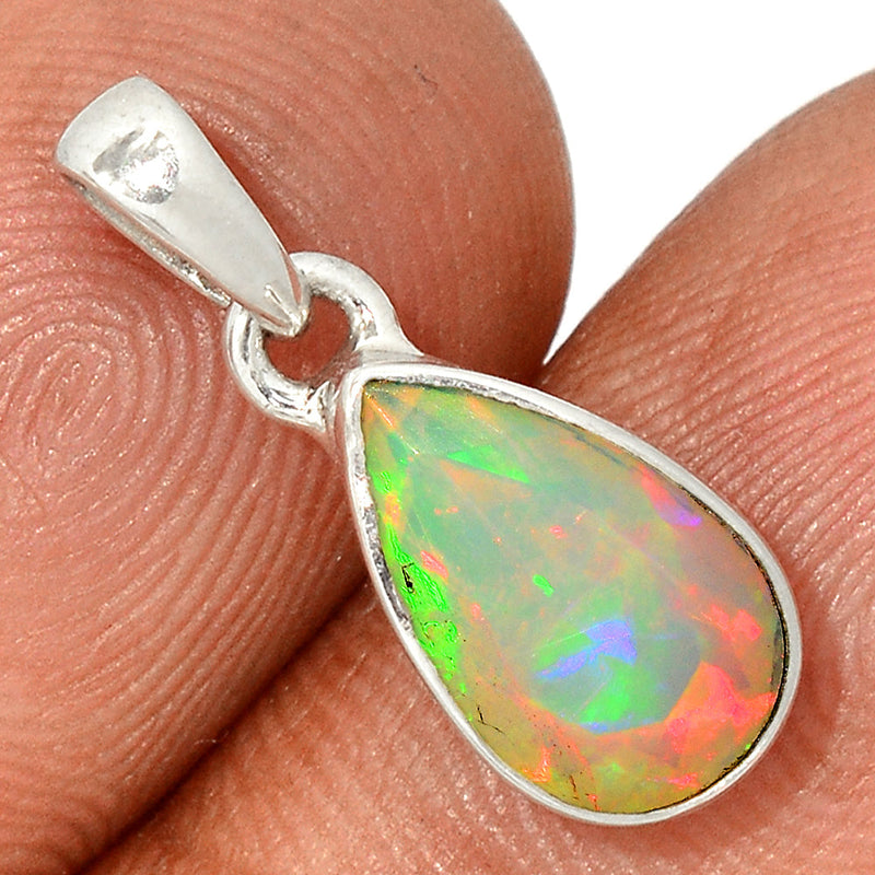 0.7" Ethiopian Opal Faceted Pendants - EOFP1839