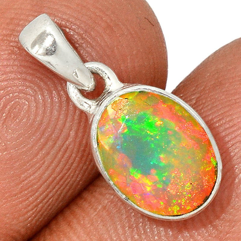 0.7" Ethiopian Opal Faceted Pendants - EOFP1844