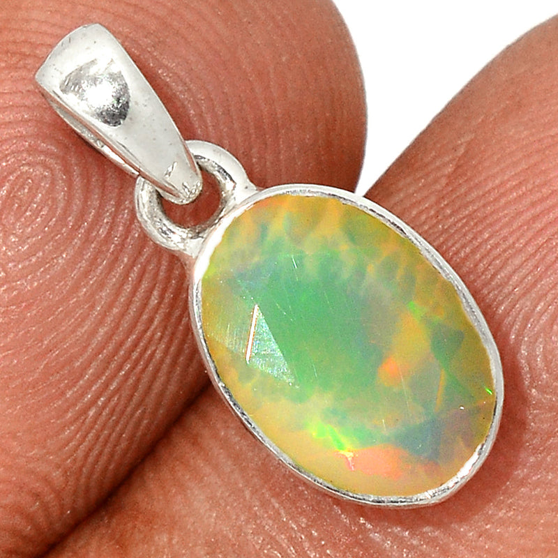 0.7" Ethiopian Opal Faceted Pendants - EOFP1846