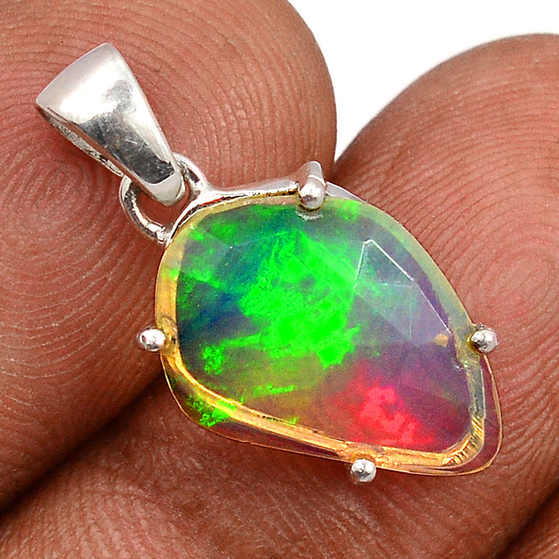 1" Claw - Ethiopian Opal Faceted Pendants - EOFP1856