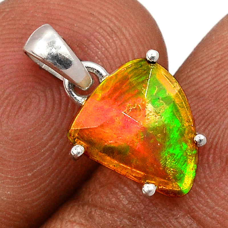 0.7" Claw - Ethiopian Opal Faceted Pendants - EOFP1879