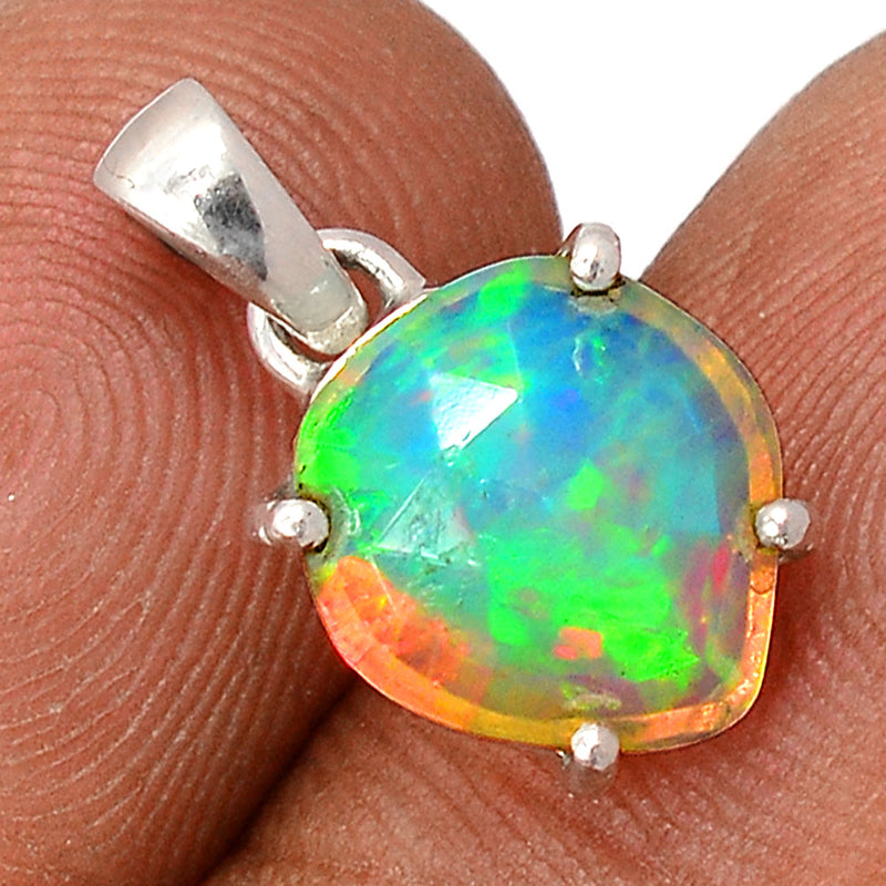 0.7" Claw - Ethiopian Opal Faceted Pendants - EOFP1892