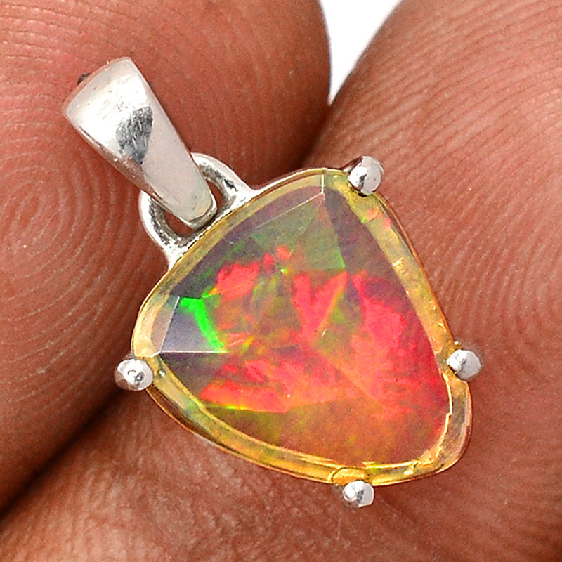 0.7" Claw - Ethiopian Opal Faceted Pendants - EOFP1896