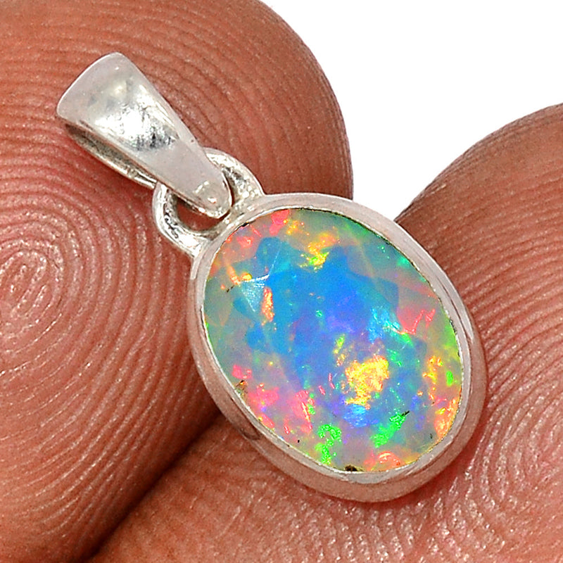 0.7" Ethiopian Opal Faceted Pendants - EOFP1923