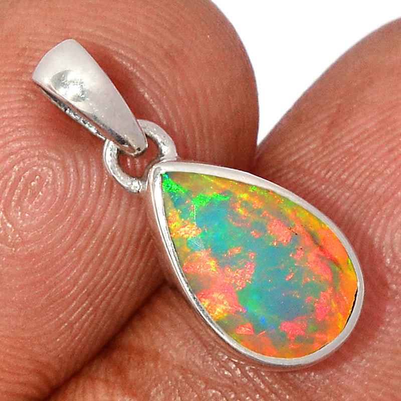 0.8" Ethiopian Opal Faceted Pendants - EOFP1996