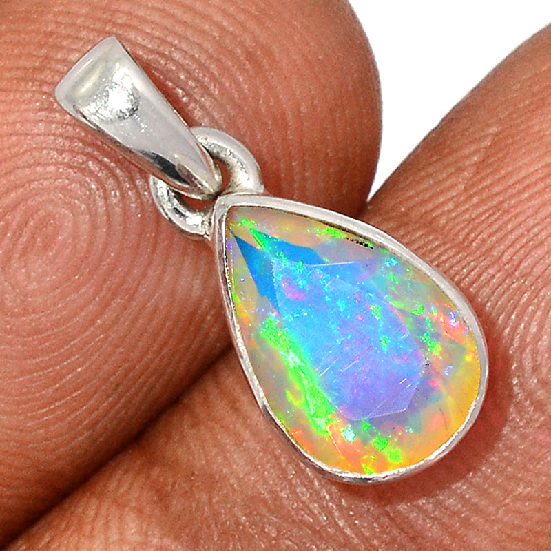 0.7" Ethiopian Opal Faceted Pendants - EOFP2021