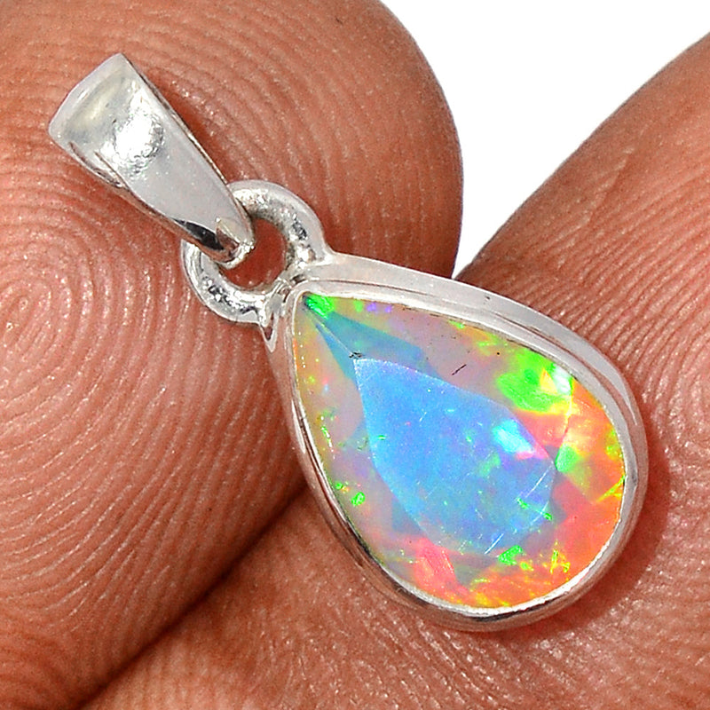 0.7" Ethiopian Opal Faceted Pendants - EOFP2026