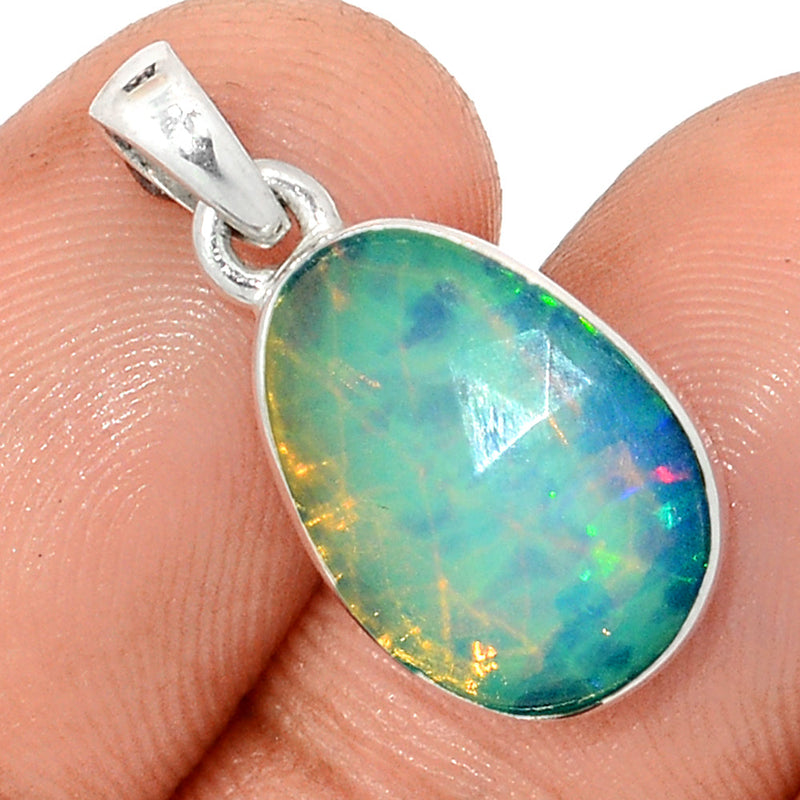 1" Ethiopian Opal Faceted Pendants - EOFP2054