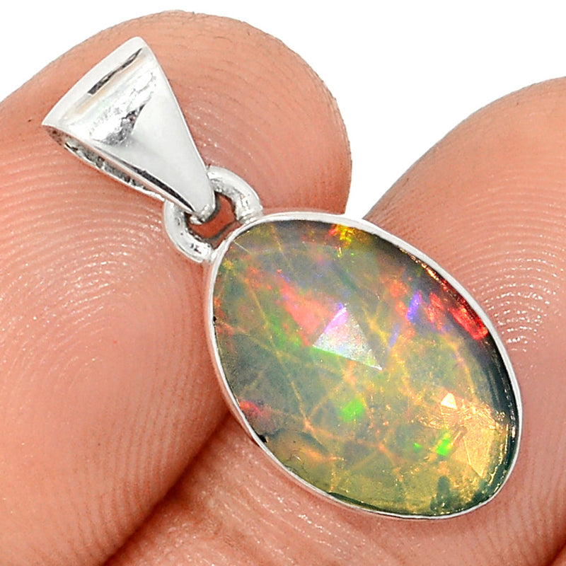 1" Ethiopian Opal Faceted Pendants - EOFP2061