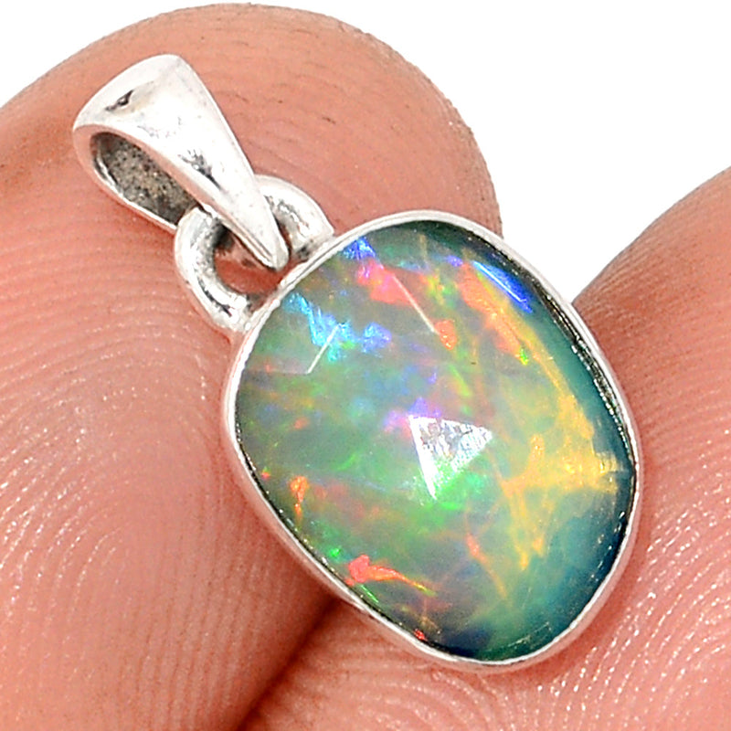 0.7" Ethiopian Opal Faceted Pendants - EOFP2073