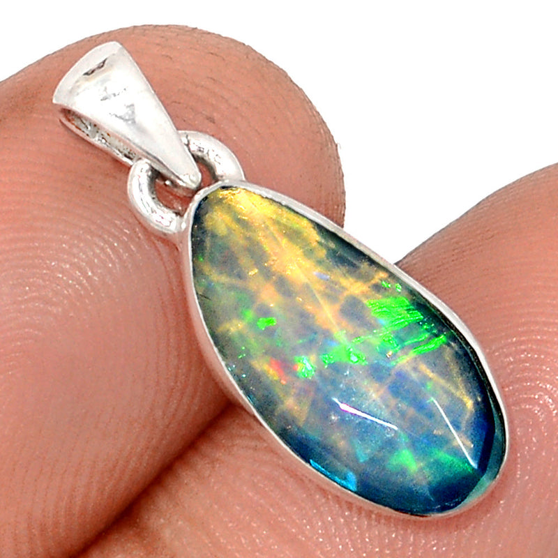 0.8" Ethiopian Opal Faceted Pendants - EOFP2080