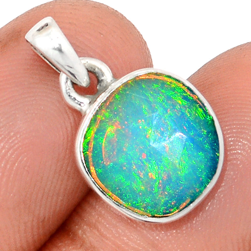 0.8" Ethiopian Opal Faceted Pendants - EOFP2095