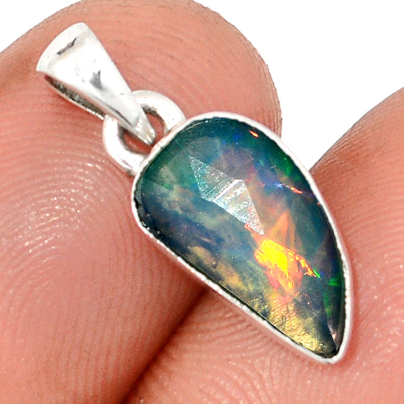 0.8" Ethiopian Opal Faceted Pendants - EOFP2099