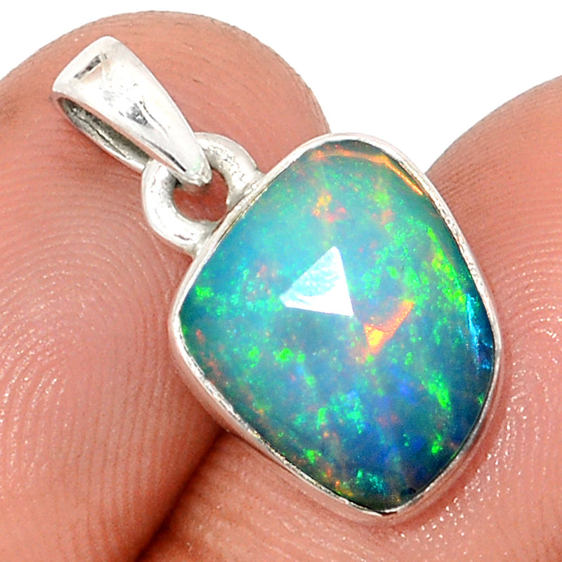 0.8" Ethiopian Opal Faceted Pendants - EOFP2100