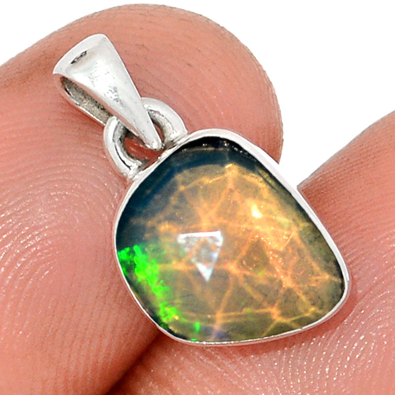 0.7" Ethiopian Opal Faceted Pendants - EOFP2103