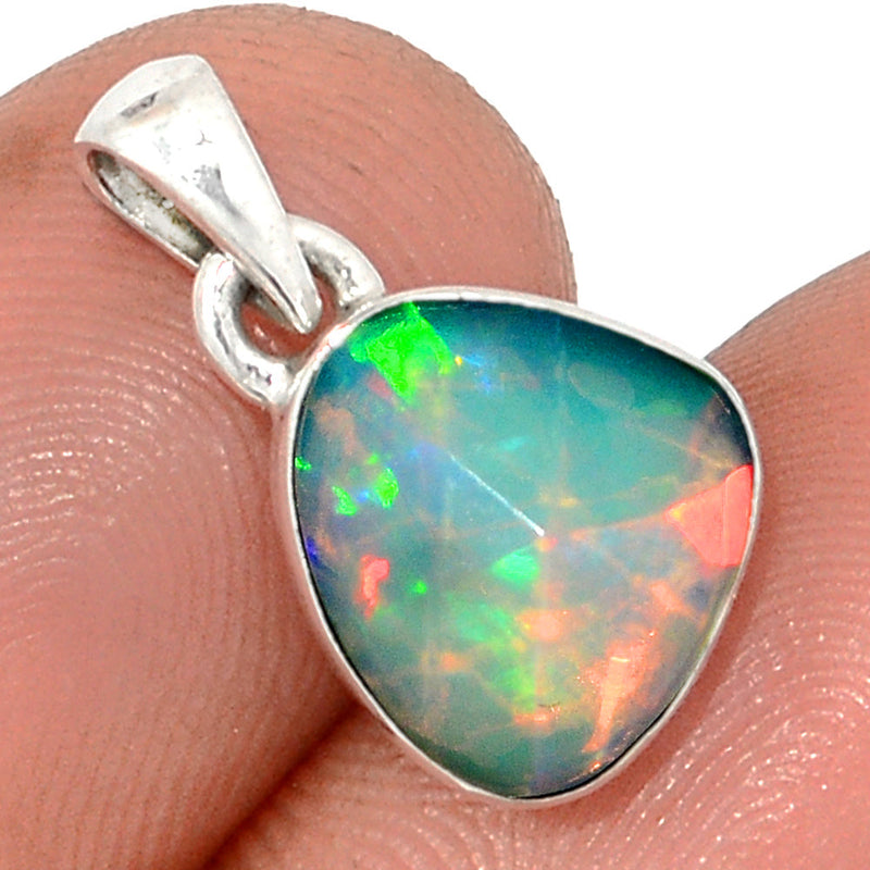0.7" Ethiopian Opal Faceted Pendants - EOFP2105