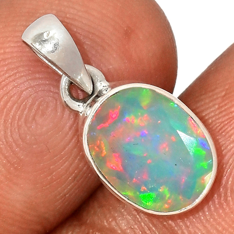 0.8" Ethiopian Opal Faceted Pendants - EOFP2126