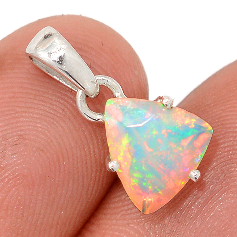 0.7" Claw - Ethiopian Opal Faceted Pendants - EOFP2169