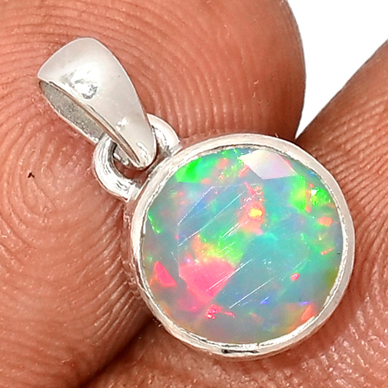 0.7" Ethiopian Opal Faceted Pendants - EOFP2180