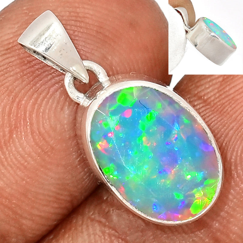 1" Ethiopian Opal Faceted Pendants - EOFP2182