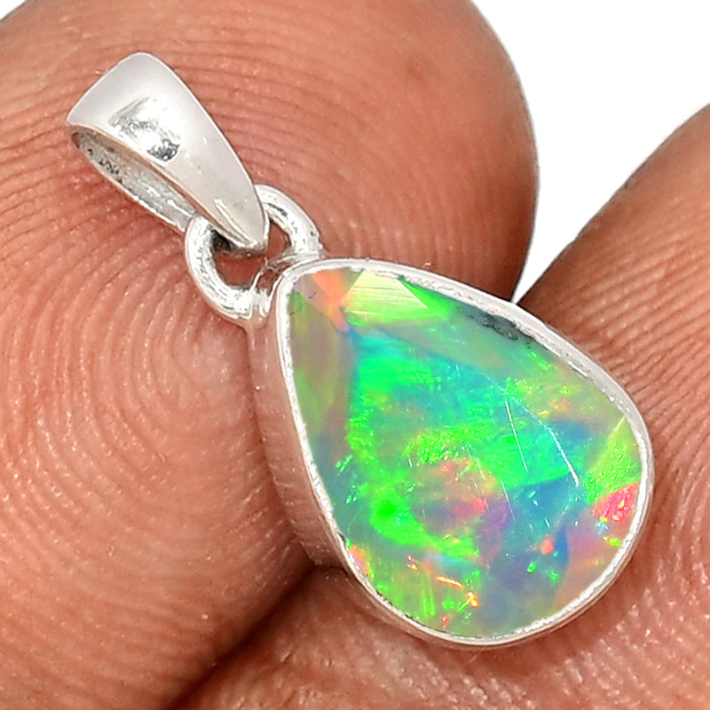 0.8" Ethiopian Opal Faceted Pendants - EOFP2185