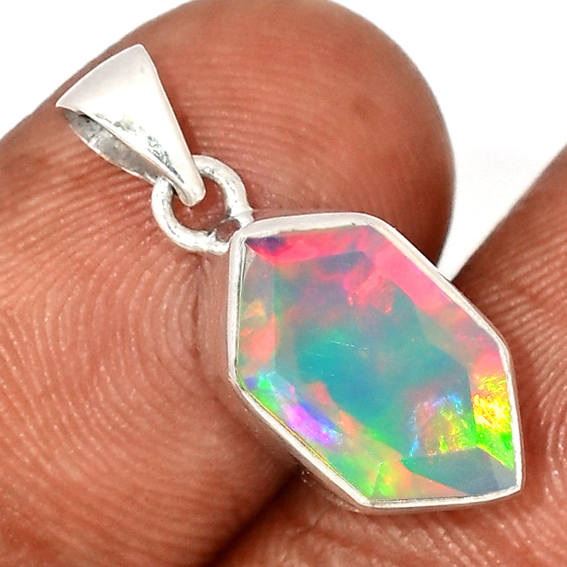 1" Ethiopian Opal Faceted Pendants - EOFP2196