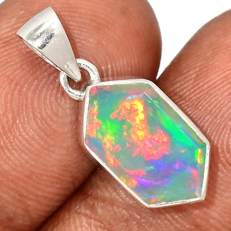1" Ethiopian Opal Faceted Pendants - EOFP2197