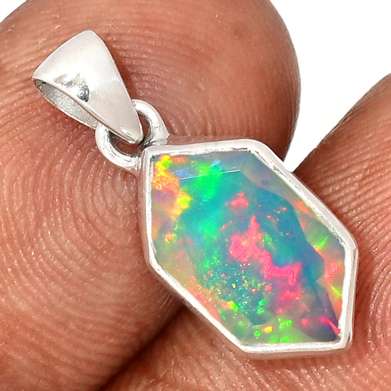 1" Ethiopian Opal Faceted Pendants - EOFP2198