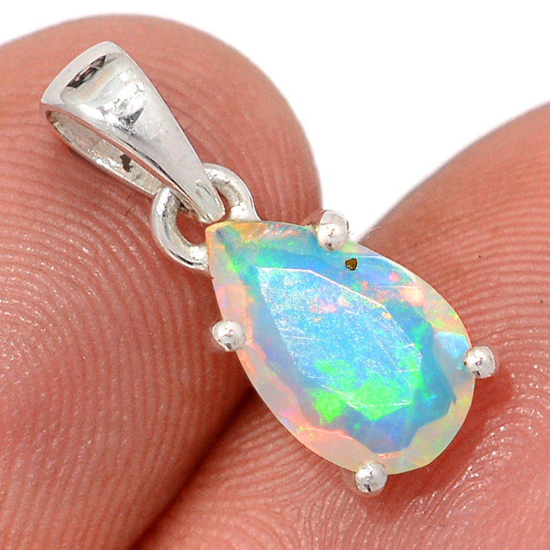 0.7" Claw - Ethiopian Opal Faceted Pendants - EOFP2205