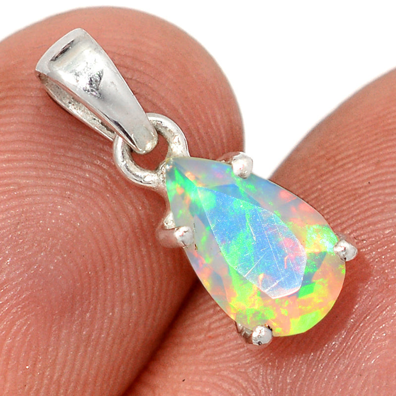 0.7" Claw - Ethiopian Opal Faceted Pendants - EOFP2208