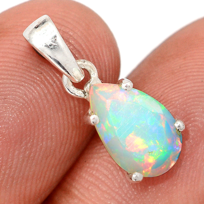0.7" Claw - Ethiopian Opal Faceted Pendants - EOFP2209