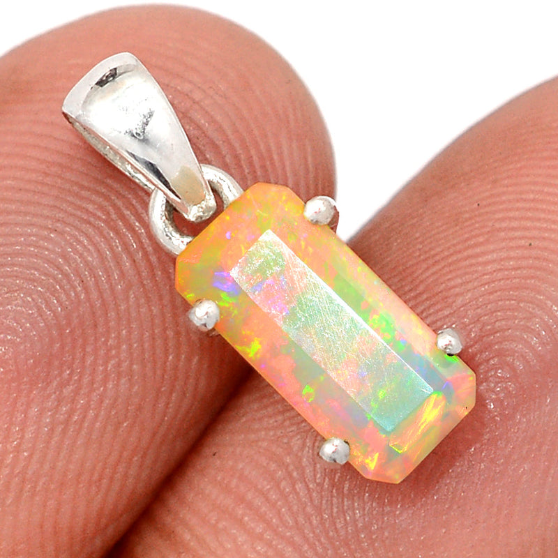 0.7" Claw - Ethiopian Opal Faceted Pendants - EOFP2212