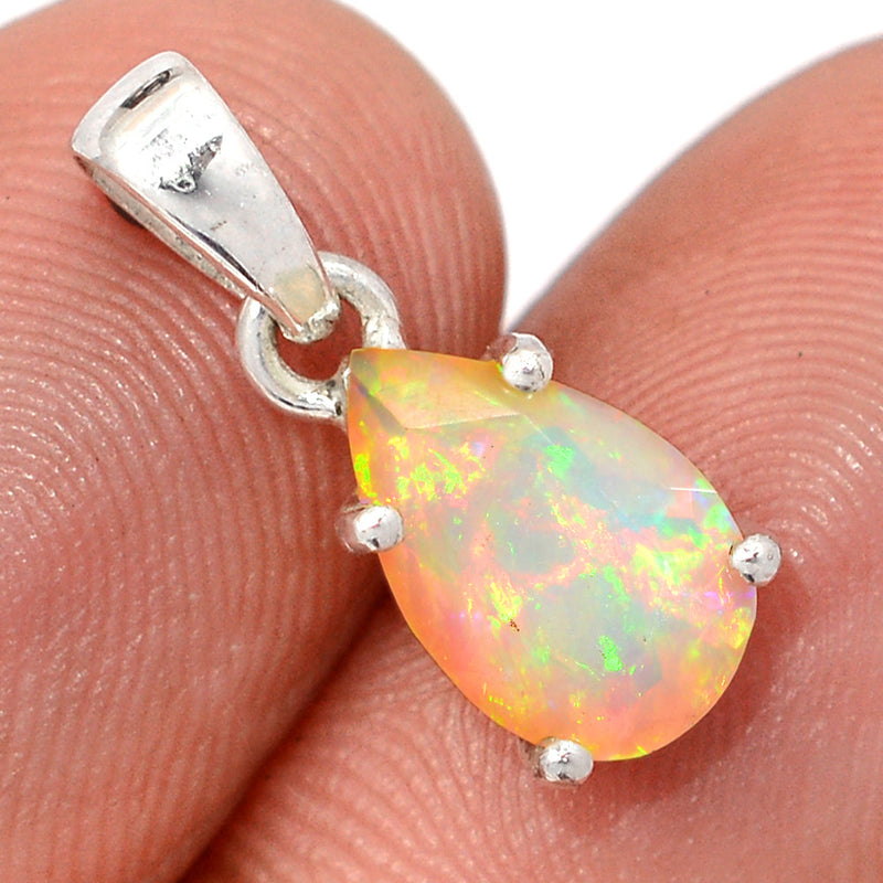 0.7" Claw - Ethiopian Opal Faceted Pendants - EOFP2213