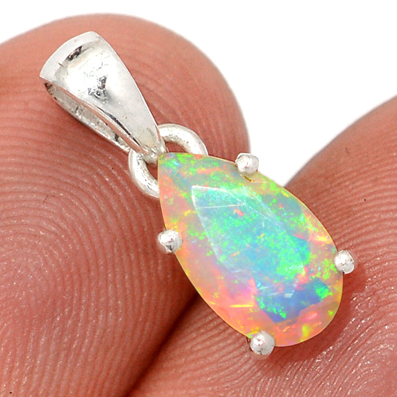 0.7" Claw - Ethiopian Opal Faceted Pendants - EOFP2218