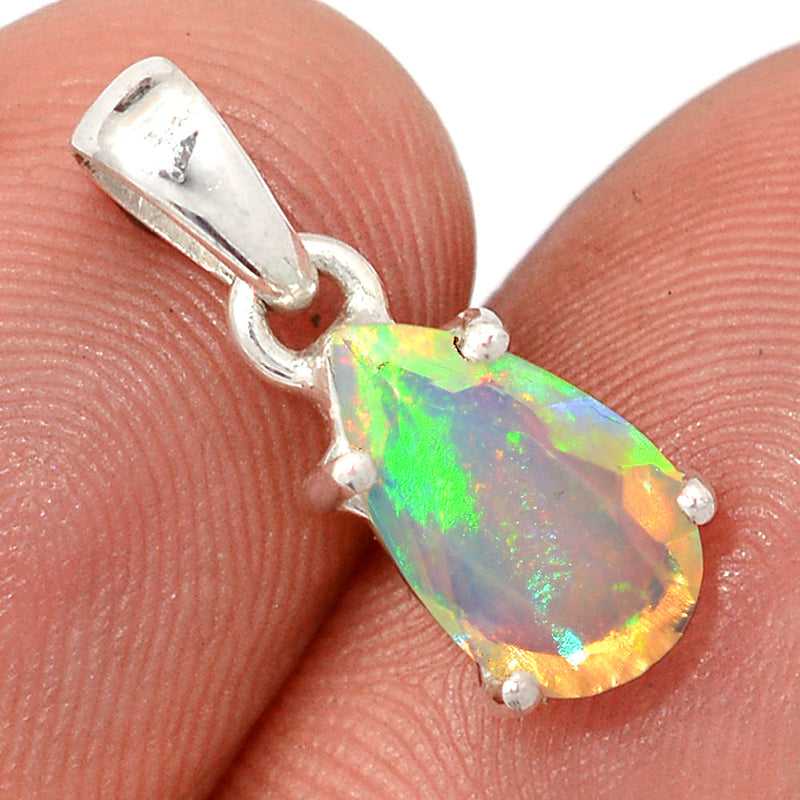 0.7" Claw - Ethiopian Opal Faceted Pendants - EOFP2220