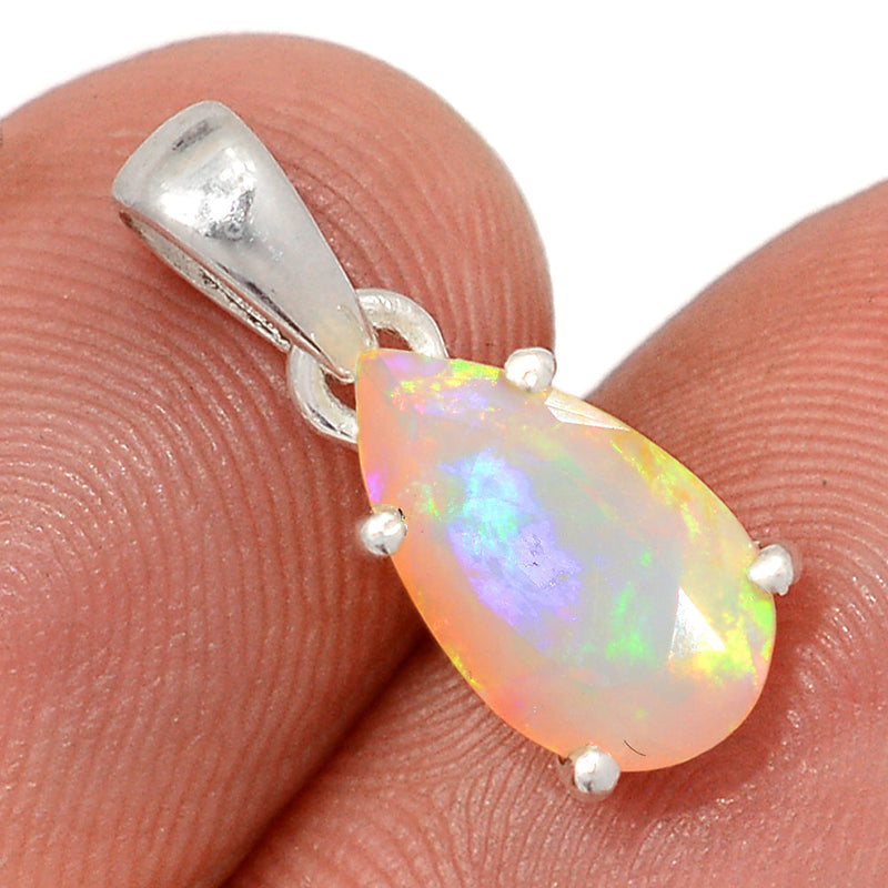 0.7" Claw - Ethiopian Opal Faceted Pendants - EOFP2228
