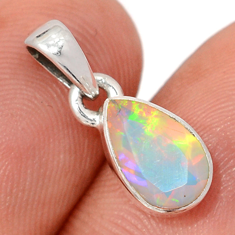 0.7" Ethiopian Opal Faceted Pendants - EOFP2238