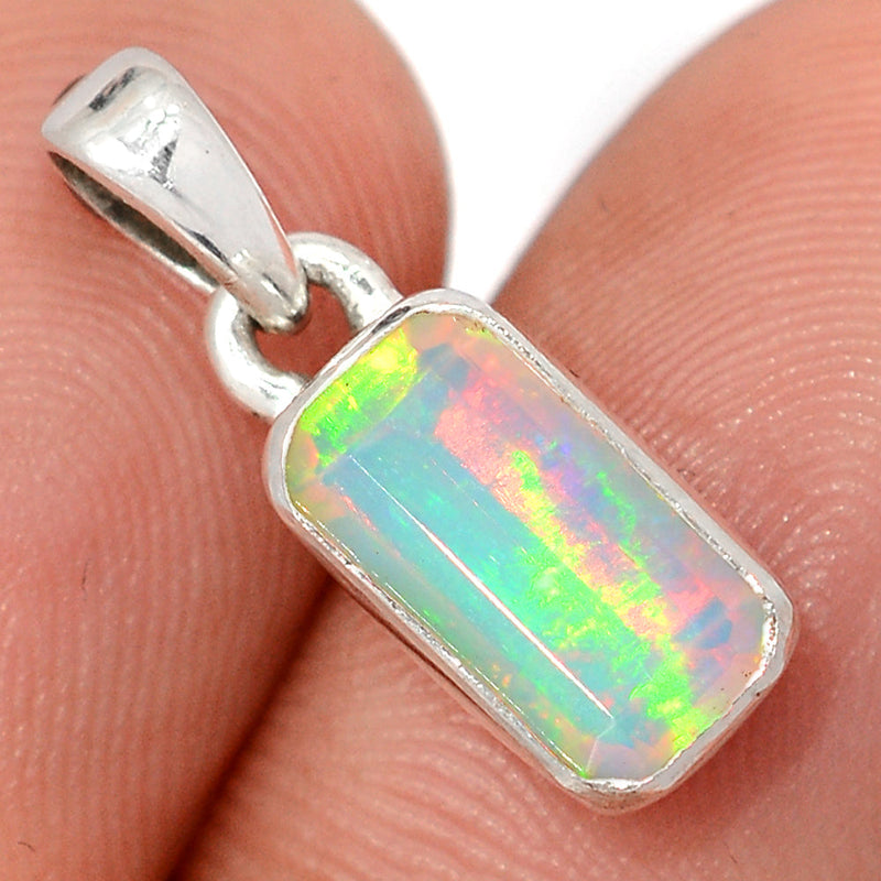 0.8" Ethiopian Opal Faceted Pendants - EOFP2246