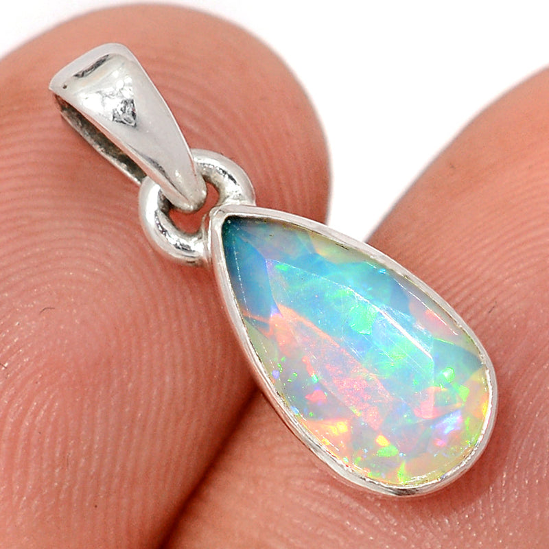 0.8" Ethiopian Opal Faceted Pendants - EOFP2248
