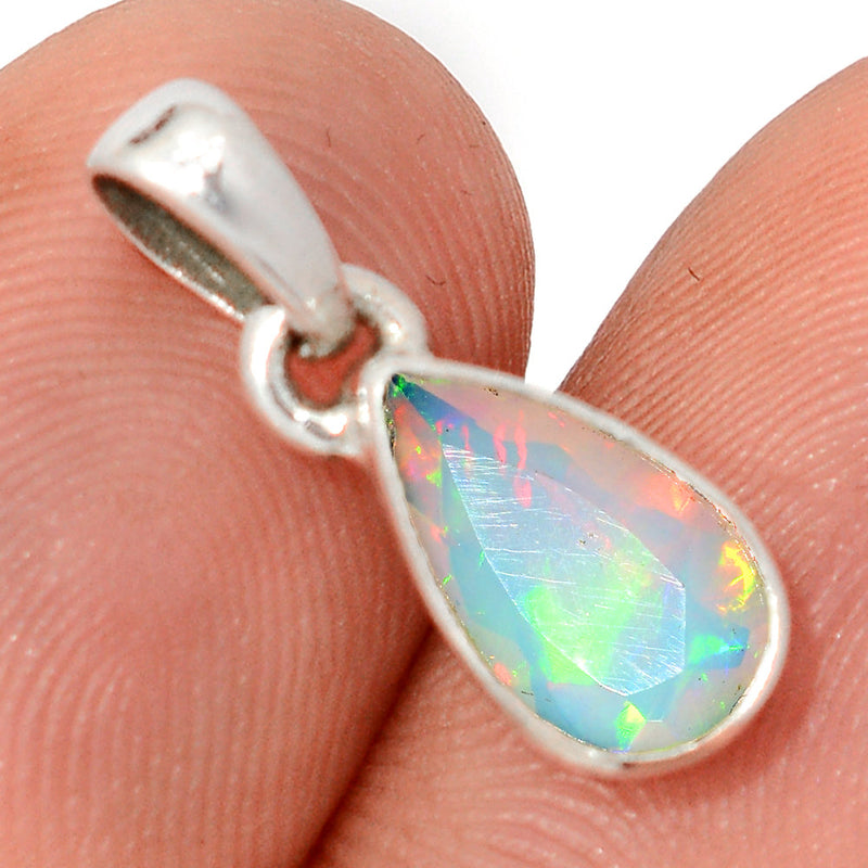 0.7" Ethiopian Opal Faceted Pendants - EOFP2250