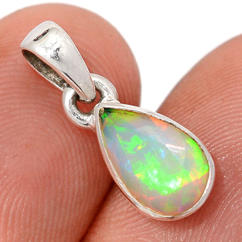 0.7" Ethiopian Opal Faceted Pendants - EOFP2253