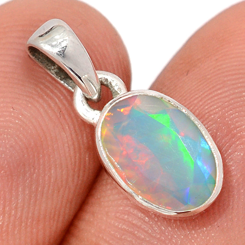 0.7" Ethiopian Opal Faceted Pendants - EOFP2254